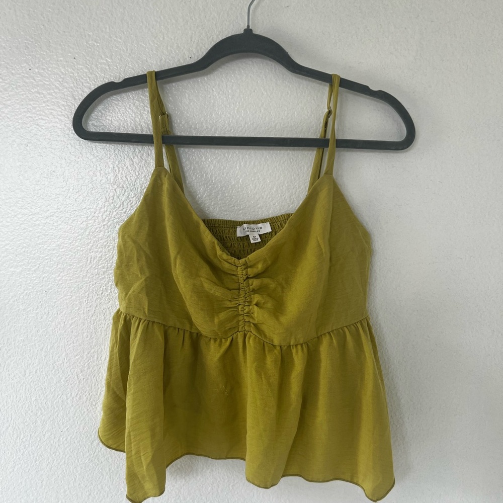 Olive Green Women's Flare Top
